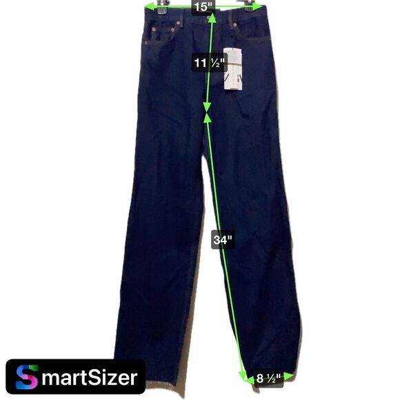 Zara Women’s The New Daddy Jeans Size 4 Full Length Slim Fit Iconic Blue Dark - Picture 8 of 9